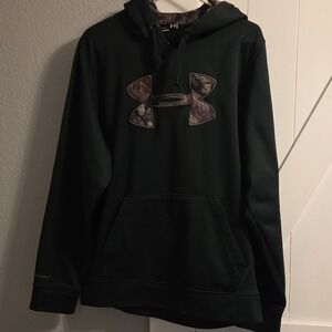 Under Armour Storm Men's Camouflage Fleece Hoodie Logo Graphic Print Loose Fit M